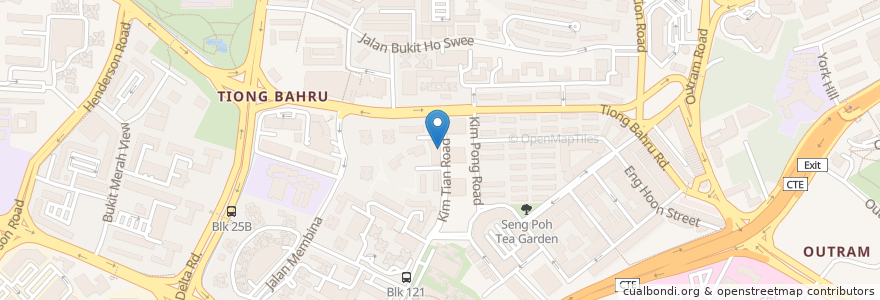 Mapa de ubicacion de Tiong Bahru Medical Centre en Сингапур, Central.