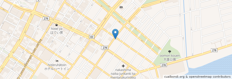 Mapa de ubicacion de かど屋 en Jepun, 北海道, 渡島総合振興局, 函館市.
