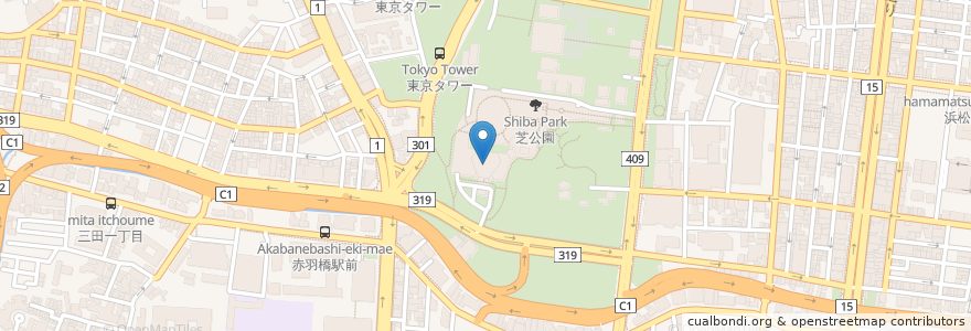 Mapa de ubicacion de Stellar garden en Giappone, Tokyo, Minato.