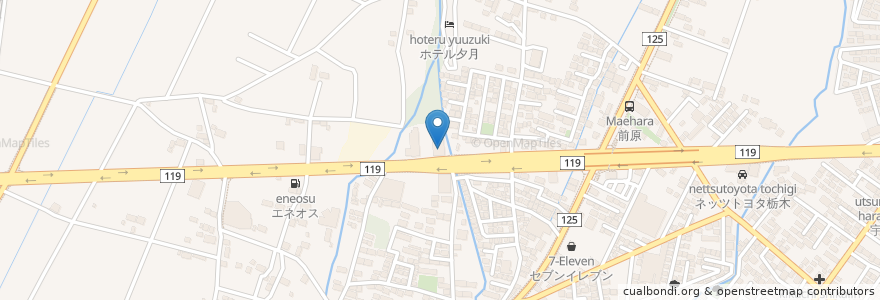Mapa de ubicacion de 快活CLUB en Japan, Präfektur Tochigi, 宇都宮市.