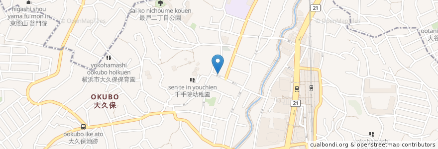 Mapa de ubicacion de 喰い処　どんな en 日本, 神奈川県, 横浜市, 港南区.
