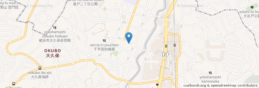 Mapa de ubicacion de 佛願寺 en Japão, 神奈川県, 横浜市, 港南区.