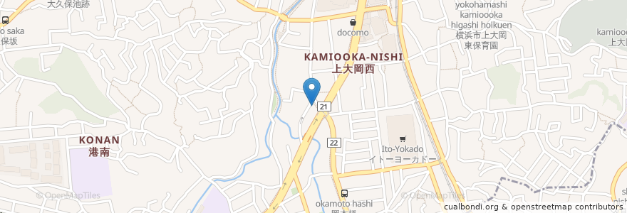 Mapa de ubicacion de Navi Park en 일본, 가나가와현, 요코하마시, 港南区.