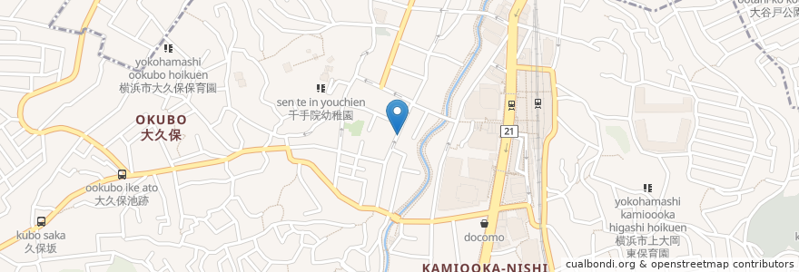 Mapa de ubicacion de おでん　たまご屋 en Япония, Канагава, Йокогама, Конан.