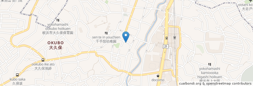 Mapa de ubicacion de なかの歯科クリニック en Japonya, 神奈川県, 横浜市, 港南区.