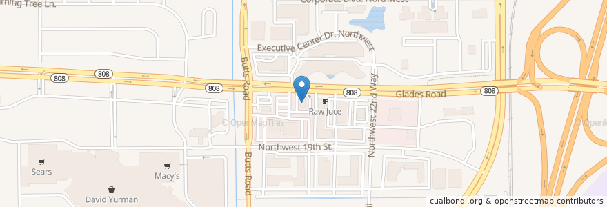 Mapa de ubicacion de Regions Bank en 美利坚合众国/美利堅合眾國, 佛罗里达州/佛羅里達州, Palm Beach County, Boca Raton.