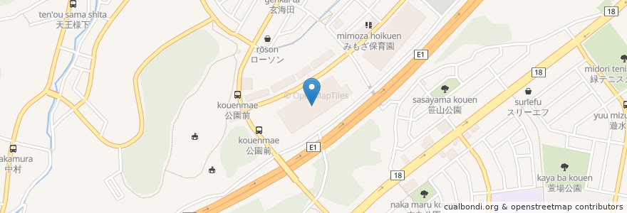 Mapa de ubicacion de スターバックス en 日本, 神奈川県, 横浜市, 緑区.