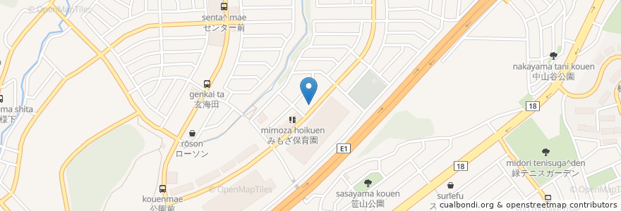 Mapa de ubicacion de みなみ台薬局 en Япония, Канагава, Йокогама, Мидори.