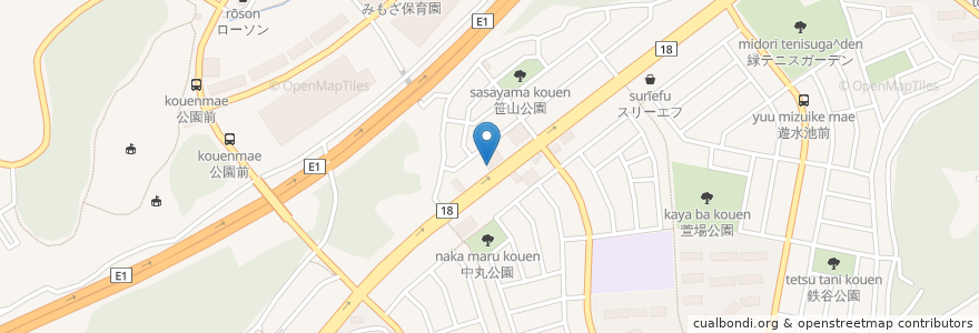 Mapa de ubicacion de うえむらや en Giappone, Prefettura Di Kanagawa, 横浜市, 緑区.