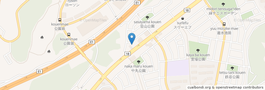 Mapa de ubicacion de きりがおか動物病院 en Japonya, 神奈川県, 横浜市, 緑区.