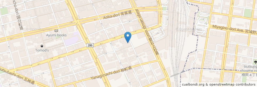 Mapa de ubicacion de 養老乃瀧 仙台アメ横店 en 日本, 宮城県, 仙台市, 青葉区.