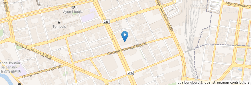 Mapa de ubicacion de イムス明理会仙台総合病院 en 일본, 미야기현, 仙台市, 青葉区.