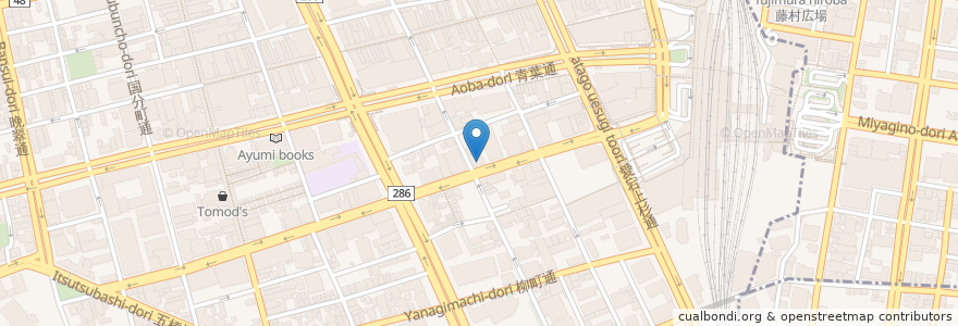 Mapa de ubicacion de 宮城第一信用金庫 本店 en Giappone, 宮城県, 仙台市, 青葉区.
