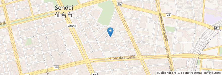 Mapa de ubicacion de 五十嵐産婦人科 en Japan, Präfektur Miyagi, 仙台市, 青葉区.