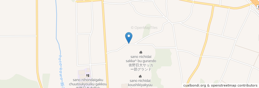 Mapa de ubicacion de 佐野市立石塚小学校 en Jepun, 栃木県, 佐野市.
