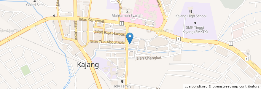 Mapa de ubicacion de Bank Rakyat en Malaysia, Selangor, Kajang Municipal Council.