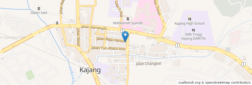 Mapa de ubicacion de OCBC Bank en マレーシア, セランゴール, Majlis Perbandaran Kajang.