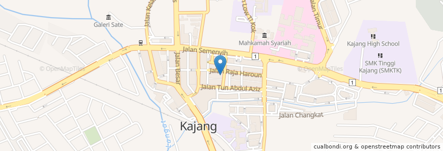 Mapa de ubicacion de RHB Bank en Malaysia, Selangor, Kajang Municipal Council.