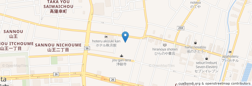 Mapa de ubicacion de 鱗勝院 en Япония, Акита, 秋田市.