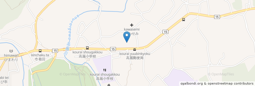 Mapa de ubicacion de 高麗公民館 en ژاپن, 埼玉県, 日高市.