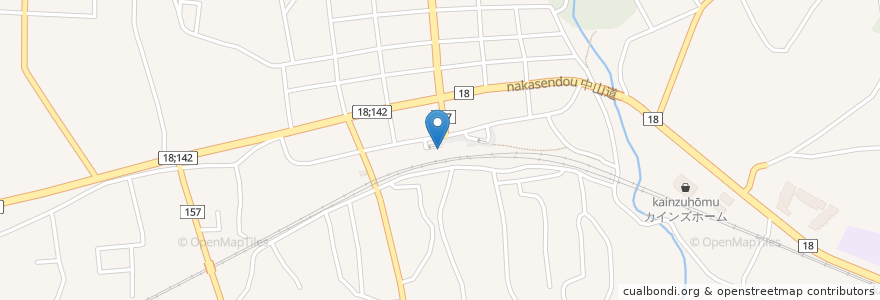 Mapa de ubicacion de 軽井沢町立 中軽井沢図書館 en 日本, 长野县, 北佐久郡, 軽井沢町.