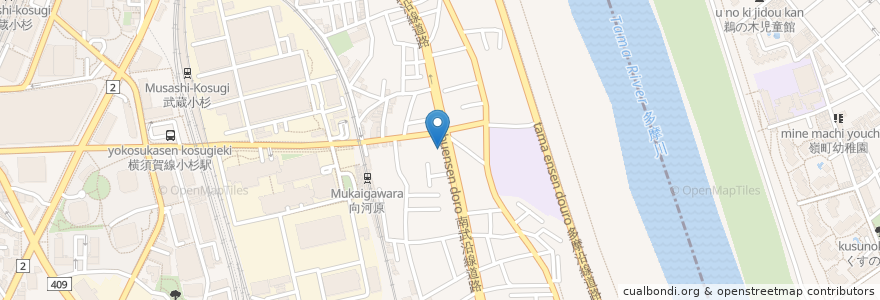 Mapa de ubicacion de つじ歯科医院 en Japan, 神奈川県, 川崎市, 中原区.
