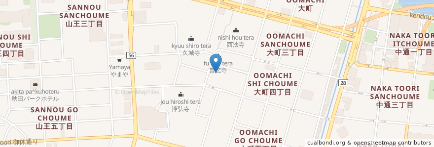 Mapa de ubicacion de 真敬寺 en ژاپن, 秋田県, 秋田市.