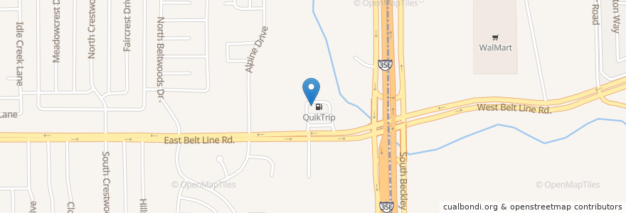 Mapa de ubicacion de Amazon Locker: Barton en Vereinigte Staaten Von Amerika, Texas, Dallas County, Desoto.