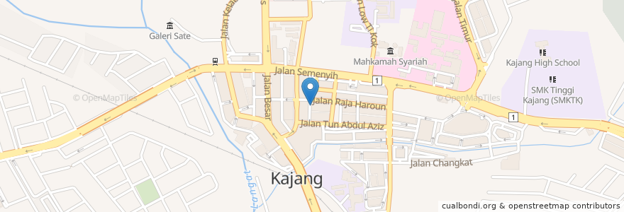 Mapa de ubicacion de Kedai Kopi Zillion en مالزی, سلانگور, Majlis Perbandaran Kajang.
