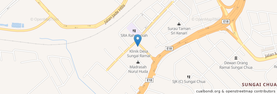 Mapa de ubicacion de Klinik Desa Sungai Ramal en Malesia, Selangor, Majlis Perbandaran Kajang.