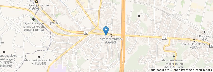 Mapa de ubicacion de 野田動物病院 en 일본, 가나가와현, 요코하마시, 港北区.