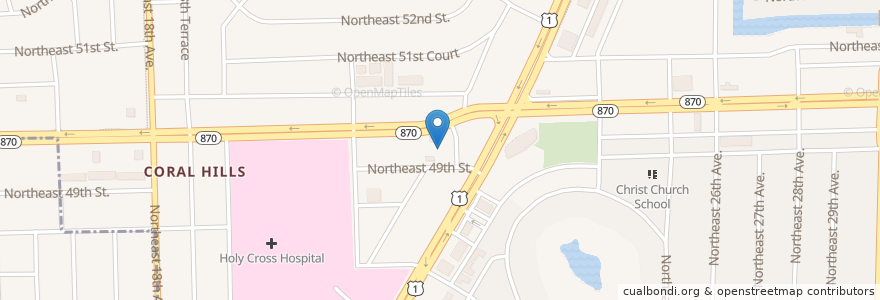 Mapa de ubicacion de CVS Pharmacy en アメリカ合衆国, フロリダ州, Broward County, Fort Lauderdale.