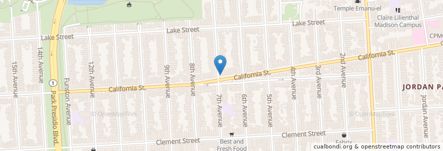 Mapa de ubicacion de Ashley's Cafe en United States, California, San Francisco City And County, San Francisco.