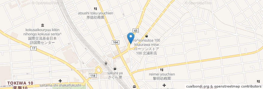 Mapa de ubicacion de 吉沢医院 en 日本, 埼玉県, さいたま市, 浦和区.