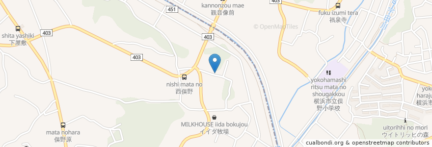 Mapa de ubicacion de 左馬大明神 en Japan, Präfektur Kanagawa, 藤沢市, 戸塚区.