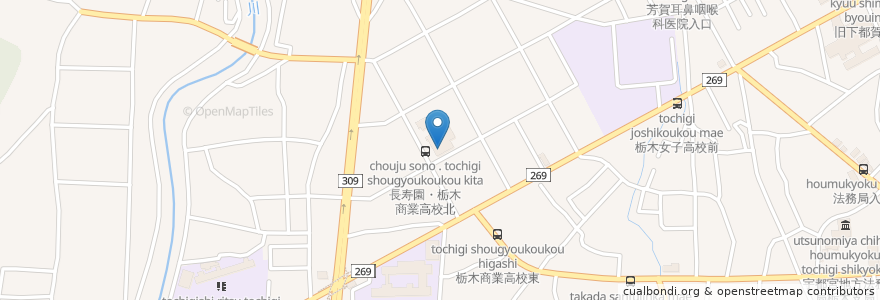 Mapa de ubicacion de そのべ児童館 en 日本, 栃木県, 栃木市.