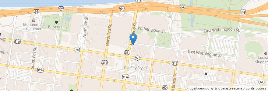 Mapa de ubicacion de Troll Pub Under the Bridge en United States, Kentucky, Jefferson County, Louisville.