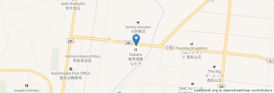 Mapa de ubicacion de 喰菜酒肴なか乃 en Japão, 宮城県, 大崎市.