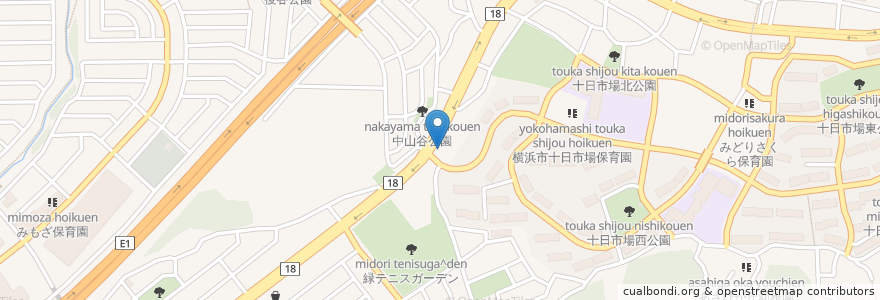 Mapa de ubicacion de 城南コベッツ en Japão, 神奈川県, 横浜市, 緑区.