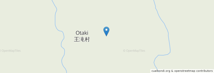 Mapa de ubicacion de Otaki en Japan, Nagano Prefecture, Kiso County, Otaki.