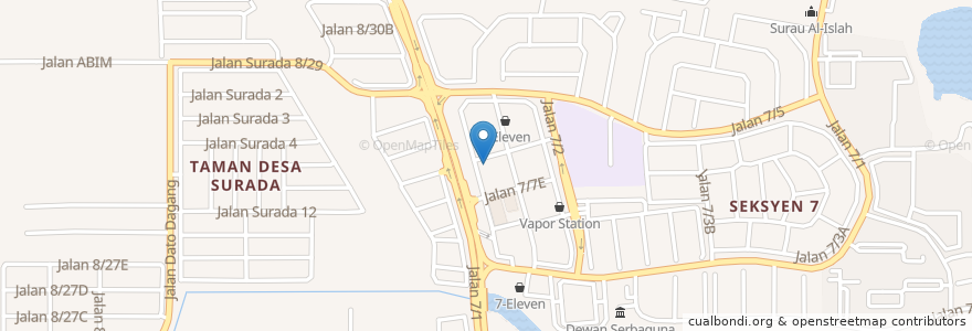 Mapa de ubicacion de Iman Dental Care en Malaysia, Selangor, Majlis Perbandaran Kajang.