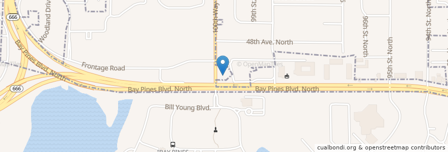 Mapa de ubicacion de Dunkin' Donuts en アメリカ合衆国, フロリダ州, Pinellas County, Seminole.