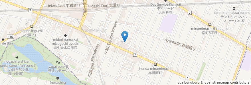 Mapa de ubicacion de Ryumon Coffeestand en Japon, Tokyo, 武蔵野市.