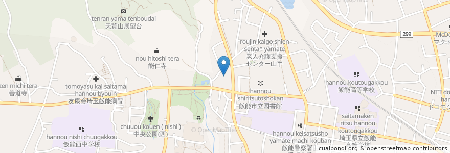 Mapa de ubicacion de フィオレット en Japão, 埼玉県, 飯能市.