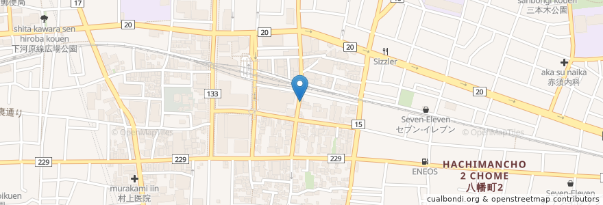 Mapa de ubicacion de キッチンオリジン en ژاپن, 東京都, 府中市.