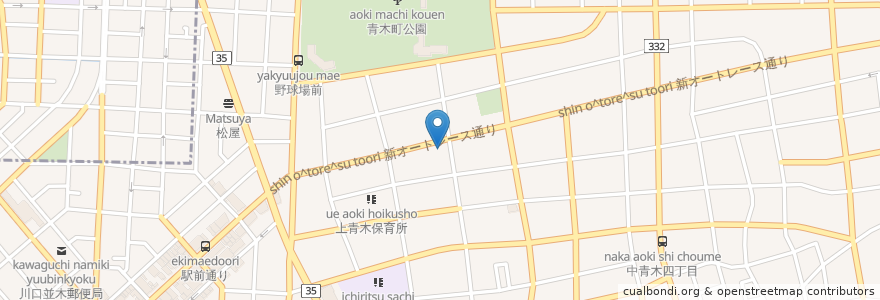 Mapa de ubicacion de がってん寿司 en 日本, 埼玉県, 川口市.