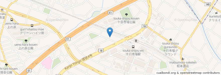 Mapa de ubicacion de グローバルキッズ十日市場園 en اليابان, كاناغاوا, 横浜市, 緑区.