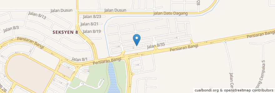 Mapa de ubicacion de Horizon Garden en Malaysia, Selangor, Majlis Perbandaran Kajang.