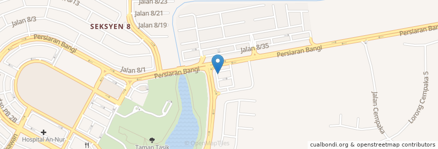 Mapa de ubicacion de Restoran D'One Steak en Malaysia, Selangor, Majlis Perbandaran Kajang.
