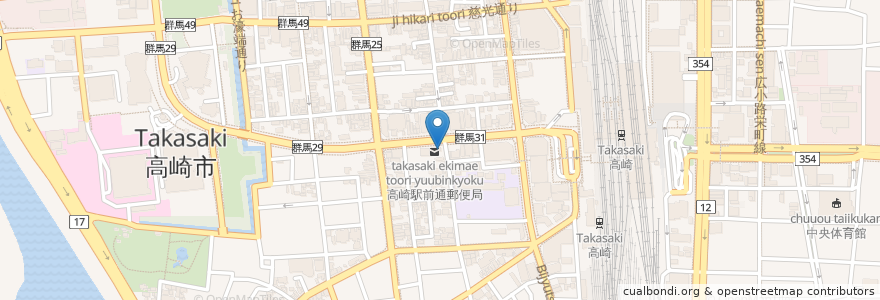 Mapa de ubicacion de ニッポンレンタカー en Japão, 群馬県, 高崎市.